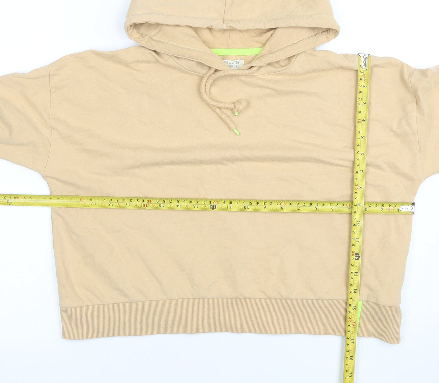 Womens UK Size 12 Denim by Max Beige Pullover Hoodie