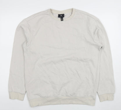 Mens UK Size S H&M Beige Pullover Sweatshirt