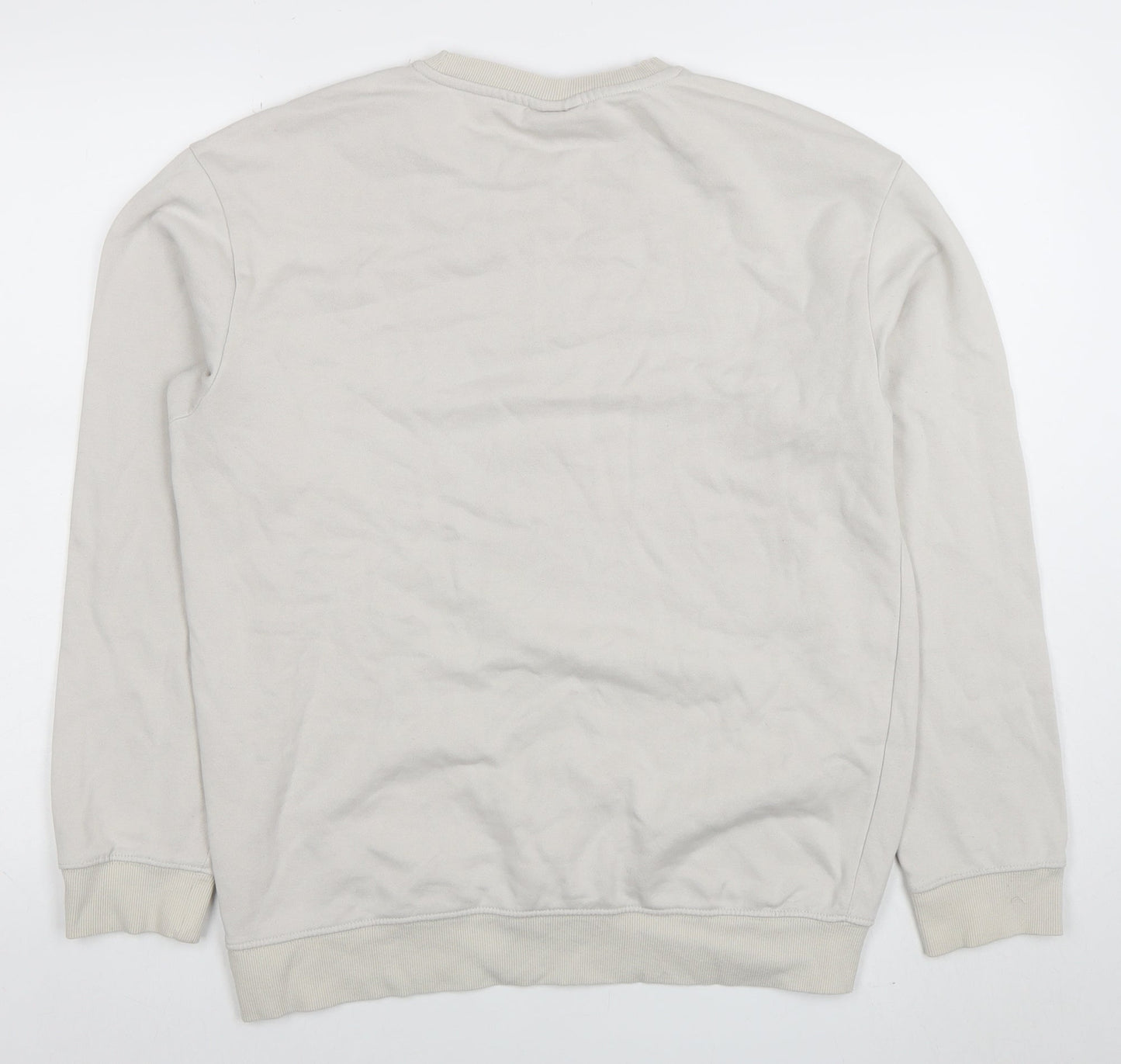 Mens UK Size S H&M Beige Pullover Sweatshirt
