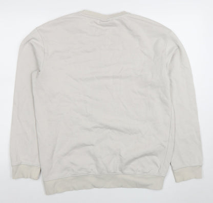 Mens UK Size S H&M Beige Pullover Sweatshirt