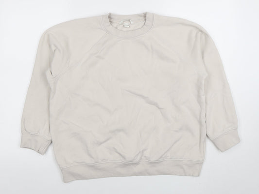 Womens UK Size S H&M Beige Pullover Sweatshirt