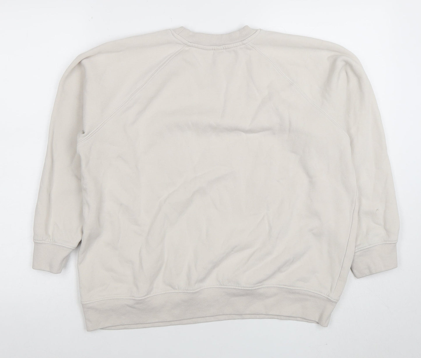Womens UK Size S H&M Beige Pullover Sweatshirt