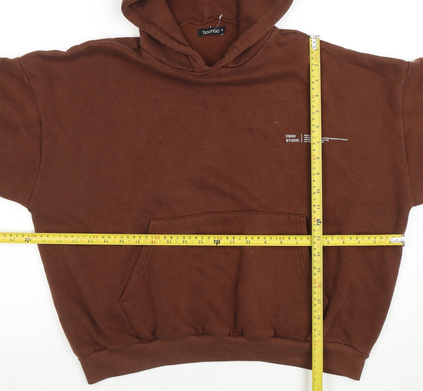 Womens UK Size M Boohoo Brown Pullover Hoodie