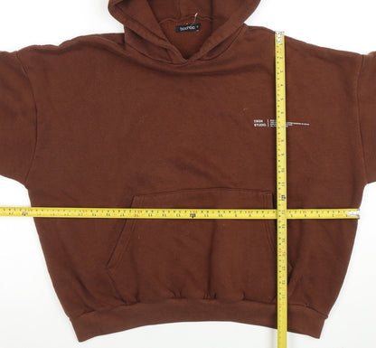 Womens UK Size M Boohoo Brown Pullover Hoodie