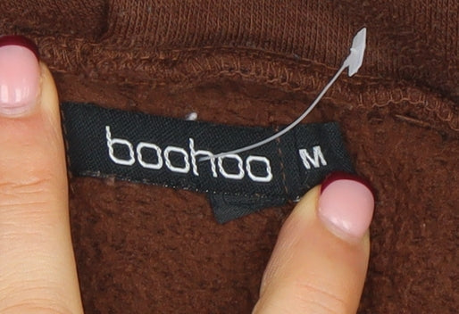 Womens UK Size M Boohoo Brown Pullover Hoodie