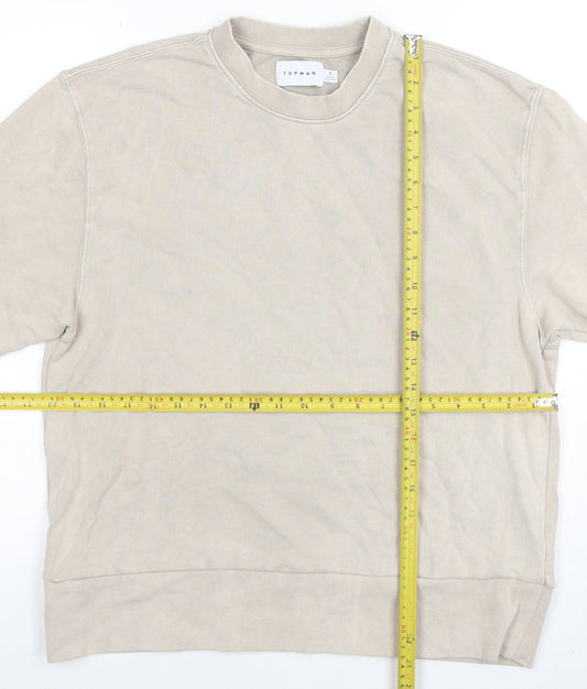 Mens UK Size S Topman Beige  T-Shirt