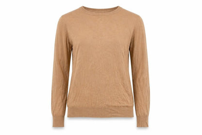 Primark Women Brown Medium Crew Neck Knit Pullover Jumper