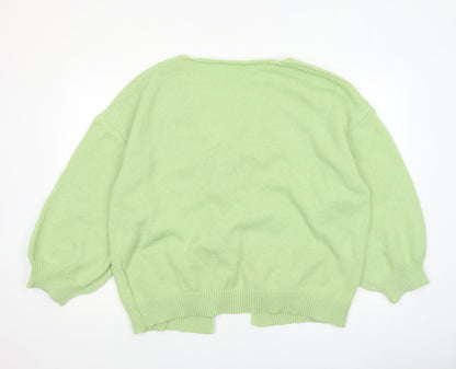 Womens UK Size 3XL SheIn Green Cardigan Jumper