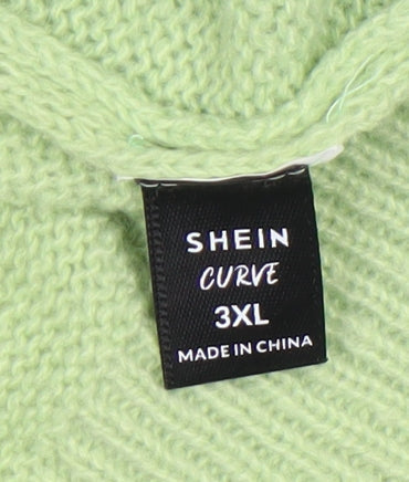 Womens UK Size 3XL SheIn Green Cardigan Jumper