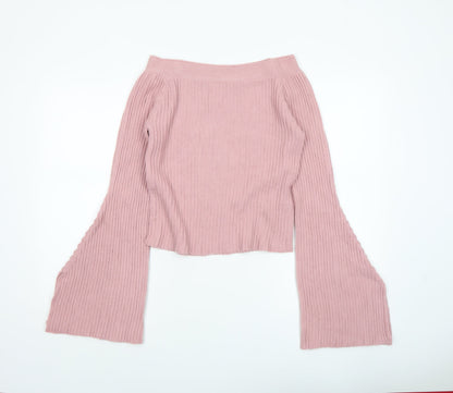 Womens UK Size 8 ROMWE Pink Pullover Jumper