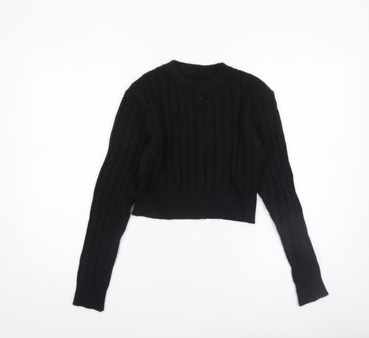 Womens UK Size 14 SheIn Black Pullover Jumper