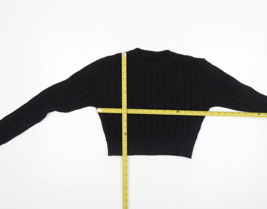 Womens UK Size 14 SheIn Black Pullover Jumper