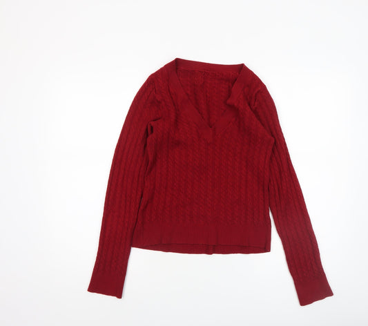 Womens UK Size 14 SheIn Red Pullover Jumper
