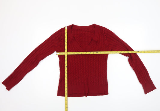 Womens UK Size 14 SheIn Red Pullover Jumper