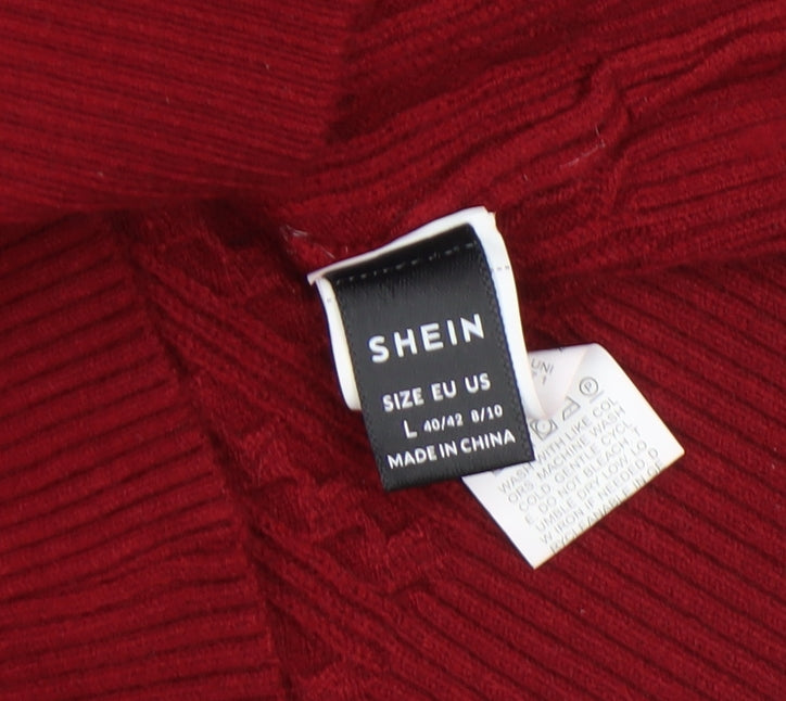 Womens UK Size 14 SheIn Red Pullover Jumper