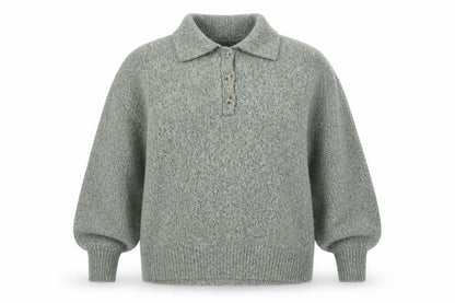 Womens UK Size 12 Zara Green Henley Jumper