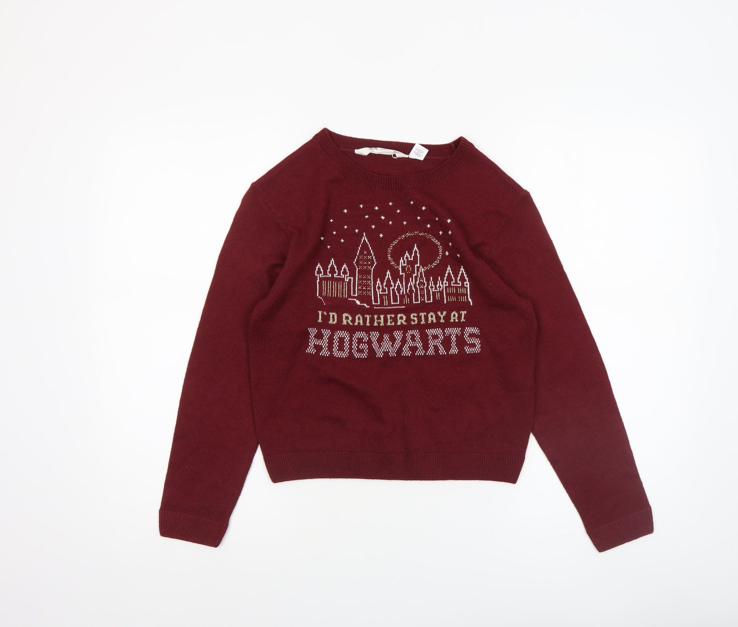 Girls UK Size 10-12 Years H&M Red Pullover Jumper