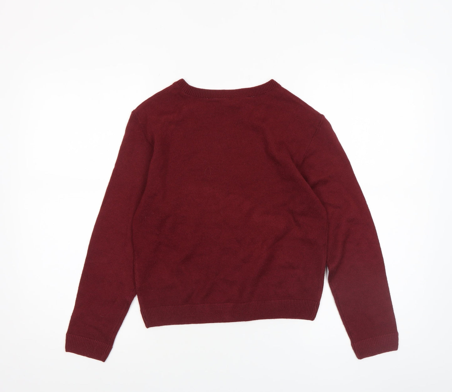 Girls UK Size 10-12 Years H&M Red Pullover Jumper