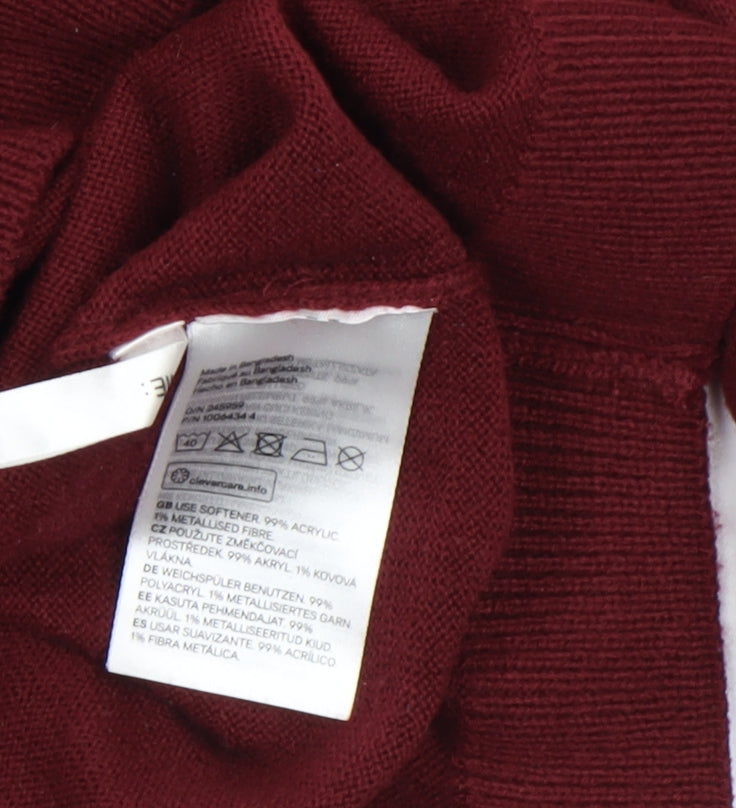 Girls UK Size 10-12 Years H&M Red Pullover Jumper
