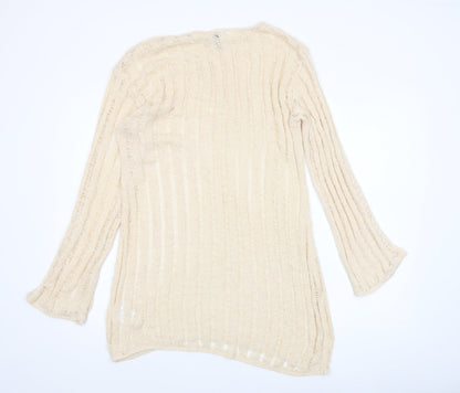 Womens UK Size 12 H&M Beige Pullover Jumper