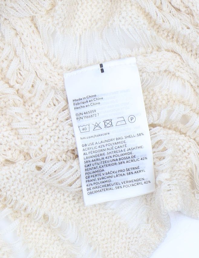 Womens UK Size 12 H&M Beige Pullover Jumper