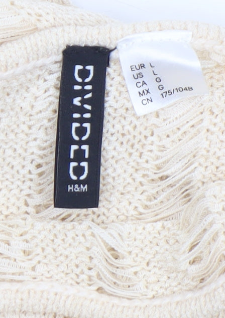 Womens UK Size 12 H&M Beige Pullover Jumper