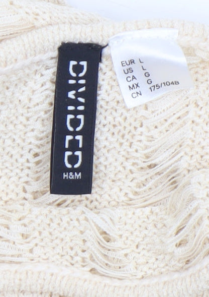 Womens UK Size 12 H&M Beige Pullover Jumper