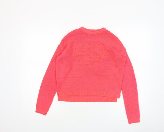 Girls UK Size 11 Years NEXT Pink Pullover Jumper