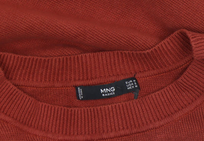 Womens UK Size 10 MNG Red Pullover Jumper