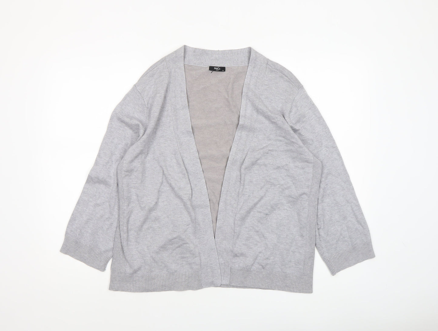 Womens UK Size XL M&Co Grey Cardigan Jumper