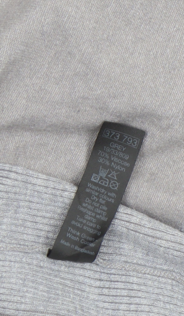 Womens UK Size XL M&Co Grey Cardigan Jumper