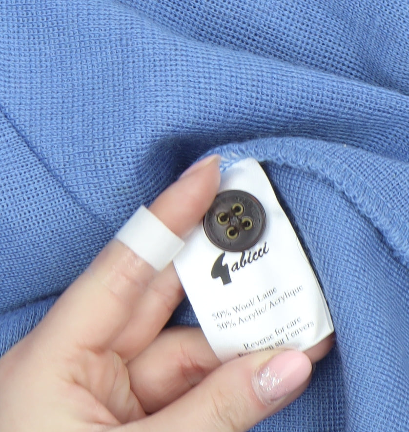 Womens UK Size L Gabicci Blue Cardigan Jumper