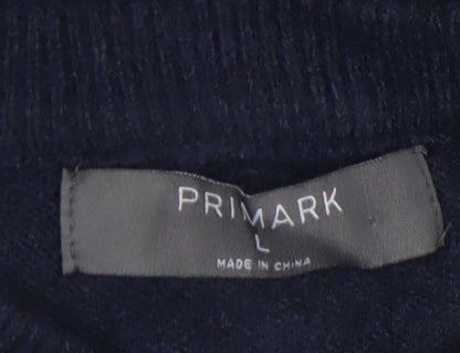 Womens UK Size L Primark Blue Pullover Jumper