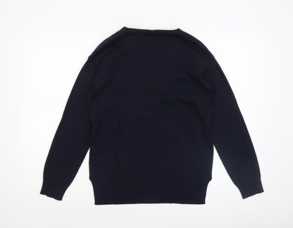Womens UK Size L M&Node Blue Pullover Jumper