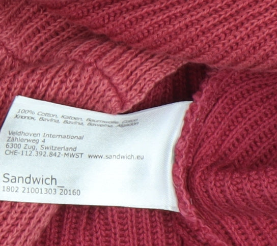 Womens UK Size M Sandwich Red Pullover Jumper