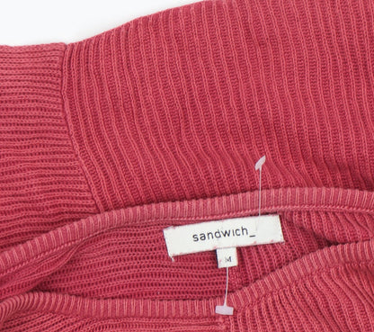 Womens UK Size M Sandwich Red Pullover Jumper