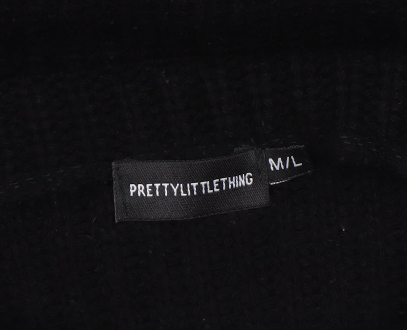 Womens UK Size M PRETTYLITTLETHING Black Pullover Jumper