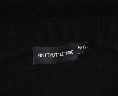 Womens UK Size M PRETTYLITTLETHING Black Pullover Jumper