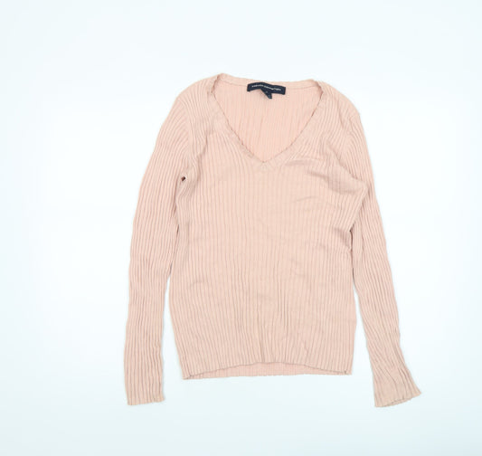 Womens UK Size S French Connection Beige Pullover Jumper