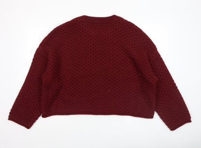 Womens UK Size XL New Look Red Pullover Jumper