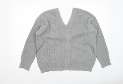 Womens UK Size M DKNY Grey Pullover Jumper