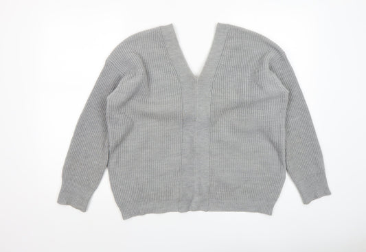 Womens UK Size M DKNY Grey Pullover Jumper
