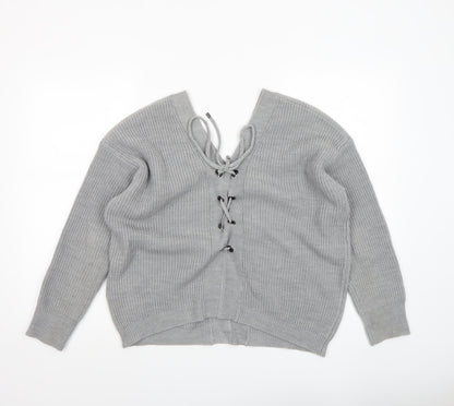 Womens UK Size M DKNY Grey Pullover Jumper