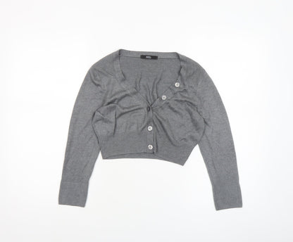 Womens UK Size 8 Marks and Spencer Grey Cardigan Jumper