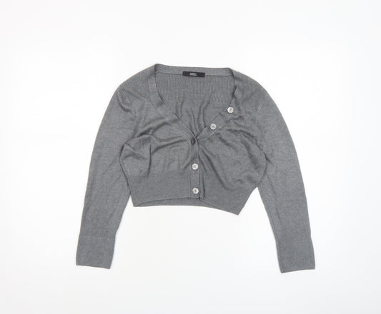 Womens UK Size 8 Marks and Spencer Grey Cardigan Jumper