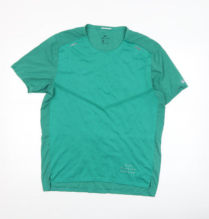 Mens UK Size M Nike Green Running & JoggingGym & Training T-Shirt