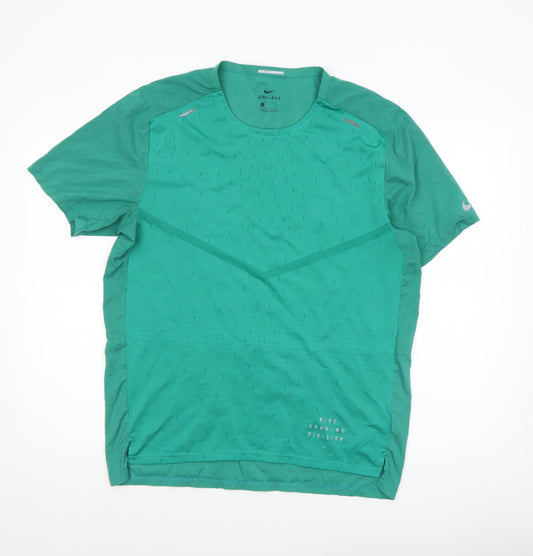 Mens UK Size M Nike Green Running & JoggingGym & Training T-Shirt