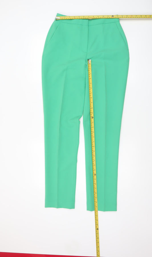 Womens UK Size 8 Topshop Slim Fit Business Casual Workwear Green Trousers