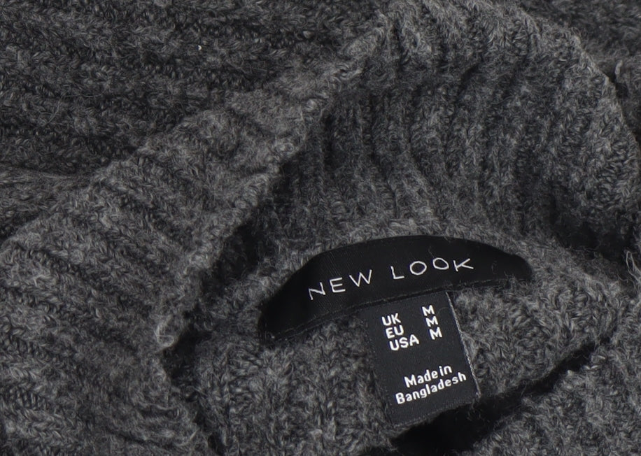 Womens UK Size M New Look Grey Pullover Jumper