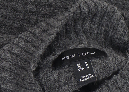 Womens UK Size M New Look Grey Pullover Jumper